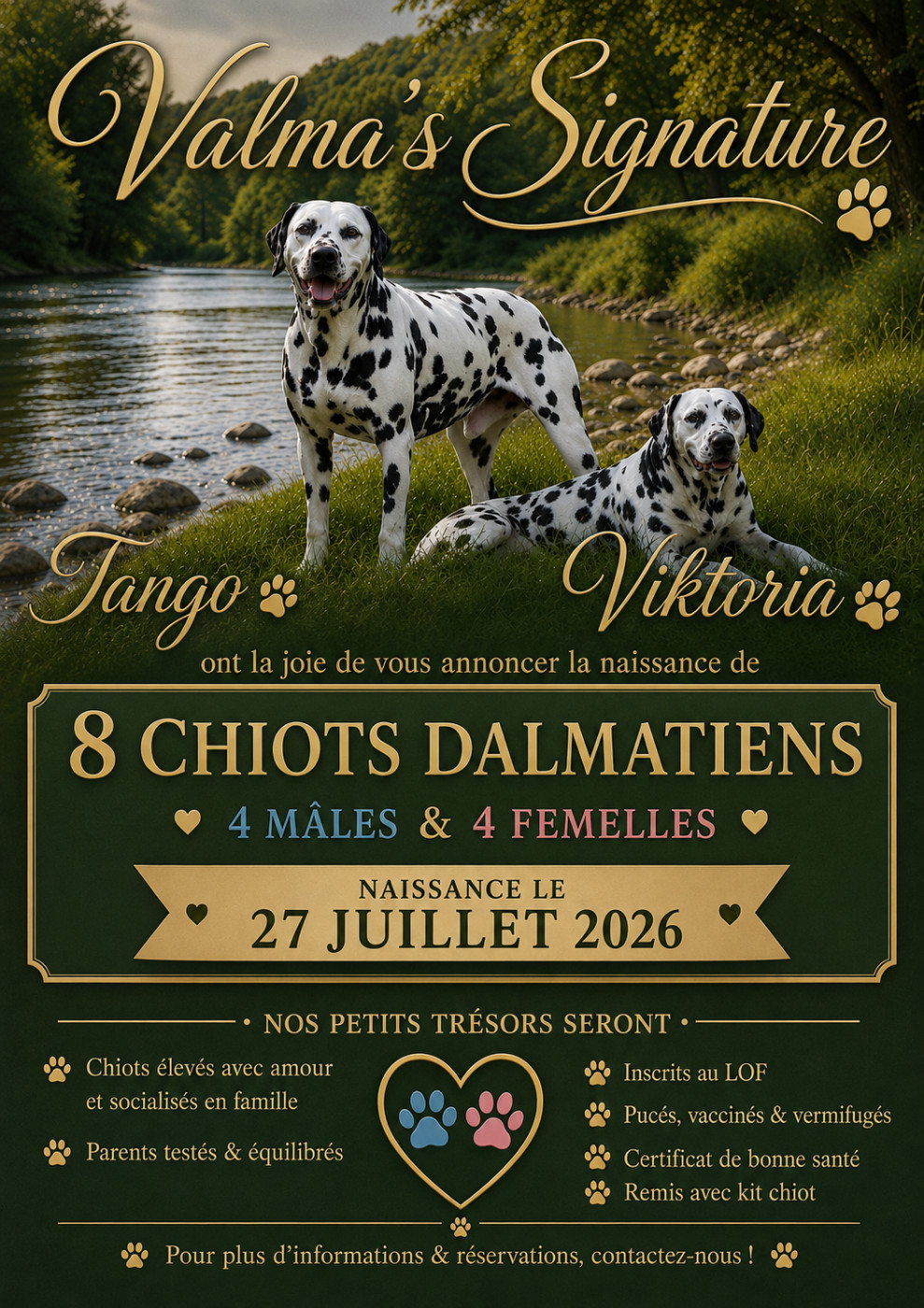 Chiots à la réservation